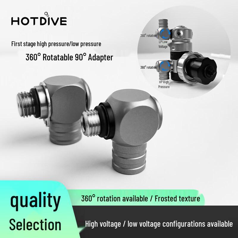 HOTDIVE Technický potápěčský první stupeň regulátoru 360° otočný 90° adaptér