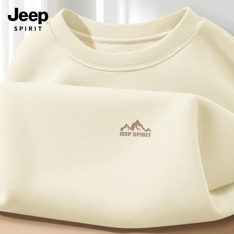 

JEEP SPIRIT Men s Loose Fit Fleece Lined Long Sleeve Sweatshirt L