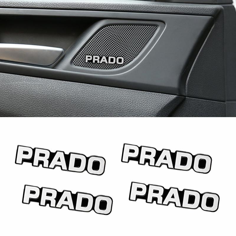 wqctu10 4/10pcs car audio decorate 3D Aluminum Badge Emblem Sticker For Toyota corolla rav4