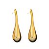 European and American silver needle smooth water drop pendant earrings simple and fashionable earrings light luxury high-end earrings design sense