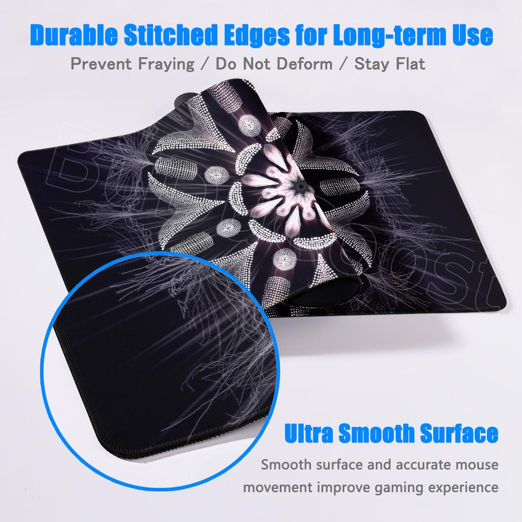 Mandala Mauspads Gaming Zubehör Büro Gamer Tastatur Cooles Technologie Muster Schreibtischunterlage Rutschfest Laptop Großes Gummi-Mauspad