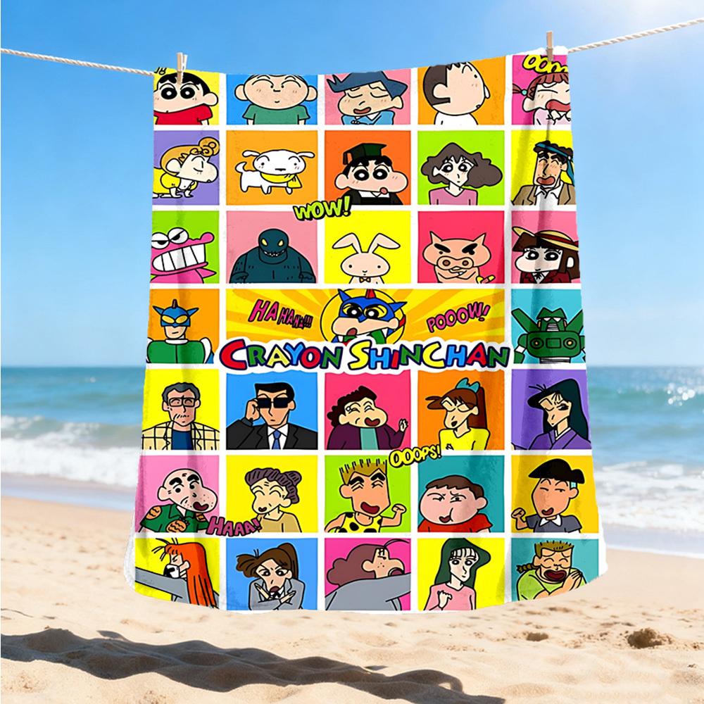 1pc Crayon Shin chan Outdoor Flannel Blanket, Lightweight Warm Cozy for Travel Camping Office Soft Polyester Fabric