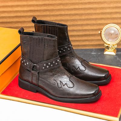 Size 38-46 Retro Men Ankle Boots Men Comfortable Cowboy Boots European Outdoor Waterproof Training Brand Boots Men
