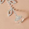 Jewelry Bridal Rhinestone Women'S Instep Chain Rhinestone Niche Design Leaf Beach Finger Anklet Foot Jewelry