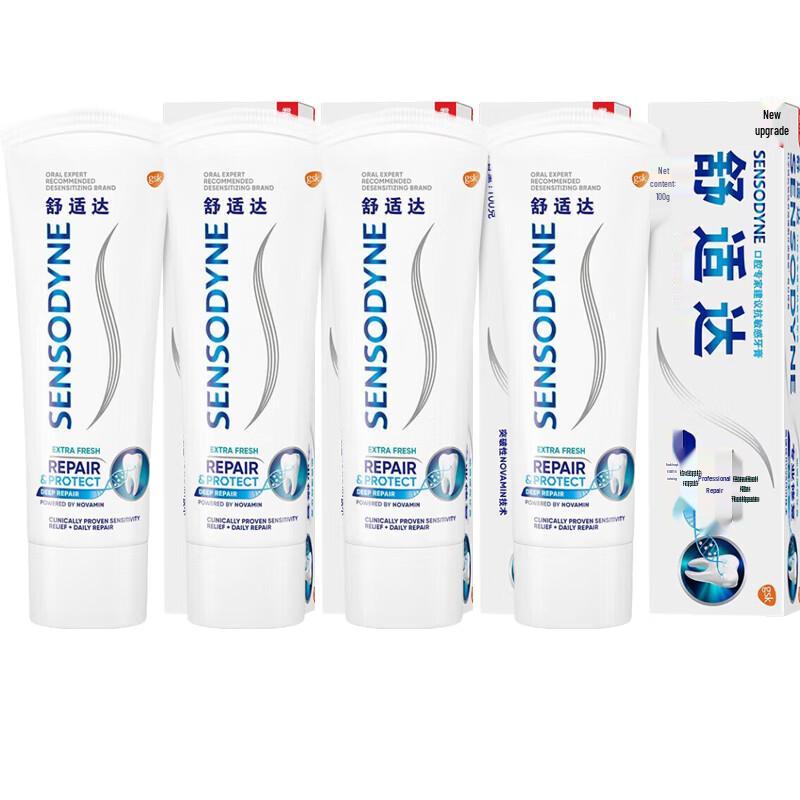 Sensodyne Professional Repair Fresh Mint Toothpaste 100g 4-Pack