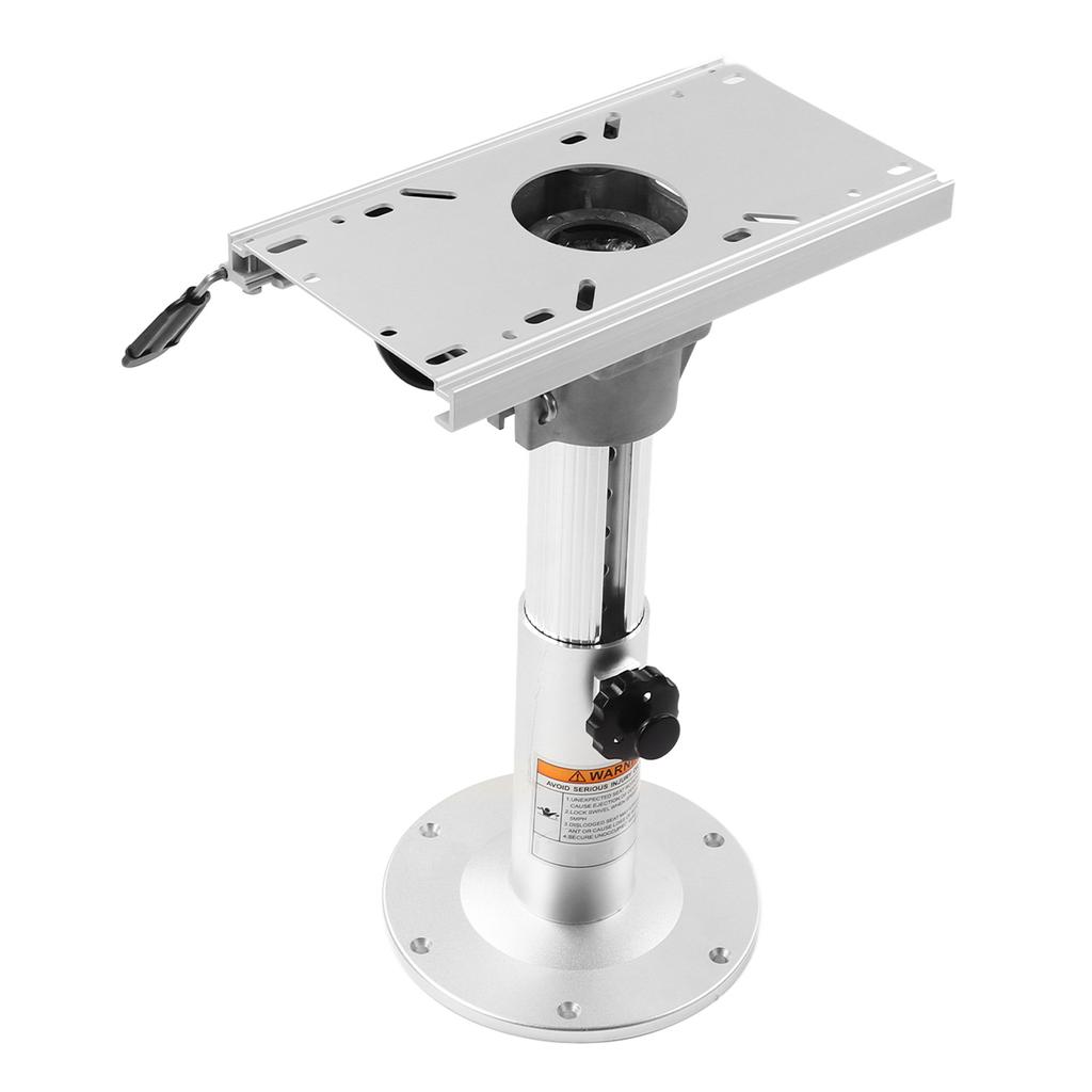 Marine Adjustable Seat Pedestal Manual 330‑480mm Height 225mm Base for RVs Yachts Boats