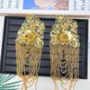 Heavy Industry Bead Tassel Shoulder Dress Long Tassel Heavy Industry Style Chain Shoulder Badge Bead Embroidery Fabric Patches
