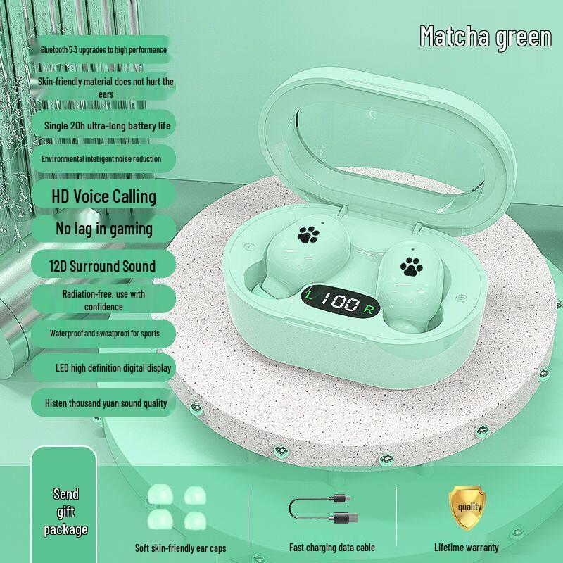 Mini Bluetooth Earphones 2025 with Noise Reduction, High Sound Quality, and Long Battery Life - Compatible with Huawei, Apple, Xiaomi