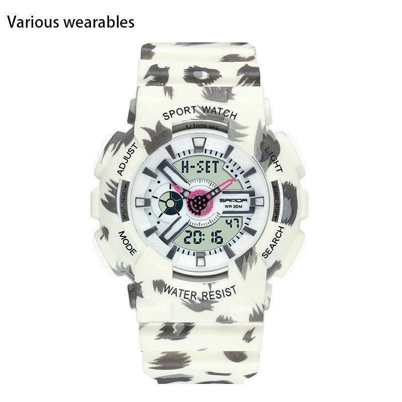 Korejský módní trend Micro Business Luminous Electronic Sports Trendy studentské korejské hodinky pro pár Candy pro děti