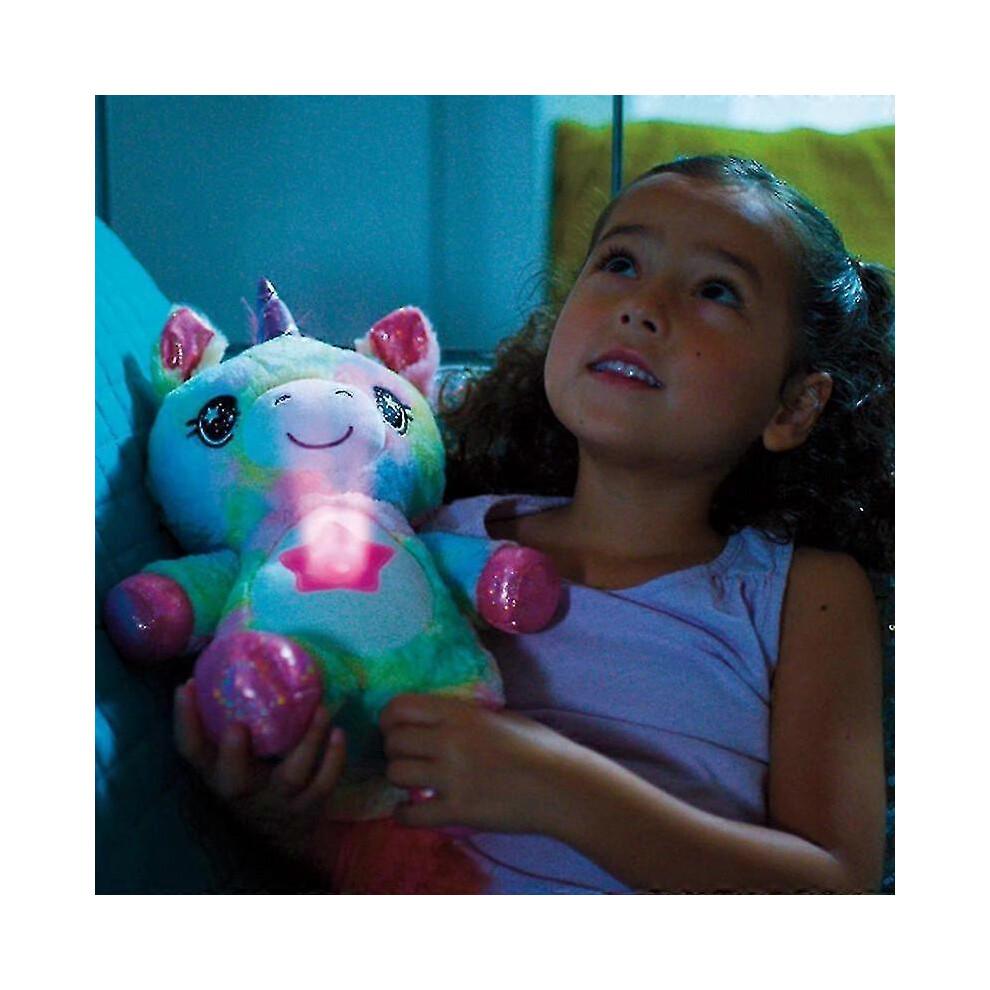 (color) Childrens Projection Lamp Toy Childrens Cartoon Plush Starry Sky Dream Projection Soothing Toy Lamp
