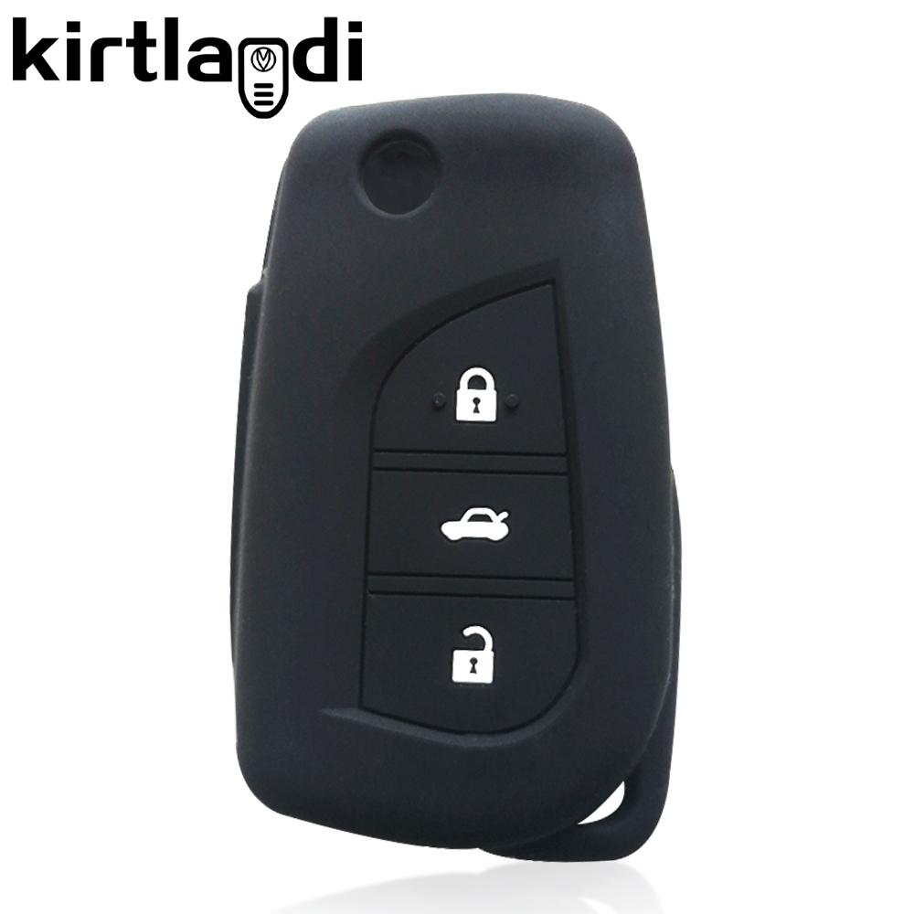 Key Cover Fob for Toyota Corolla Im Aygo Camry Levin Verso Yaris Prius Auris 2014 RAV4 Fortuner II C-HR Car Accessories Keychain