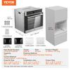 Single Wall Oven 24" Electric Built-in Wall Oven 16 Functions 2.68 Cu. Ft