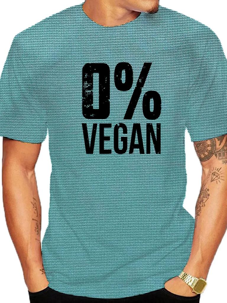 Codzienna Koszulka Śmiesznie Nadrukowana T-shirt 0 Weganizm Wegetarianizm Koszulka Wegetariańska Nadruk Krótki Rękaw Street Odzież Unisex Harajuku