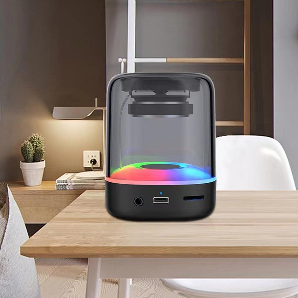 Bluetooth Speaker Mini Portable Speaker Bluetooth 5.0 Woofer Speaker with RGB LED Light