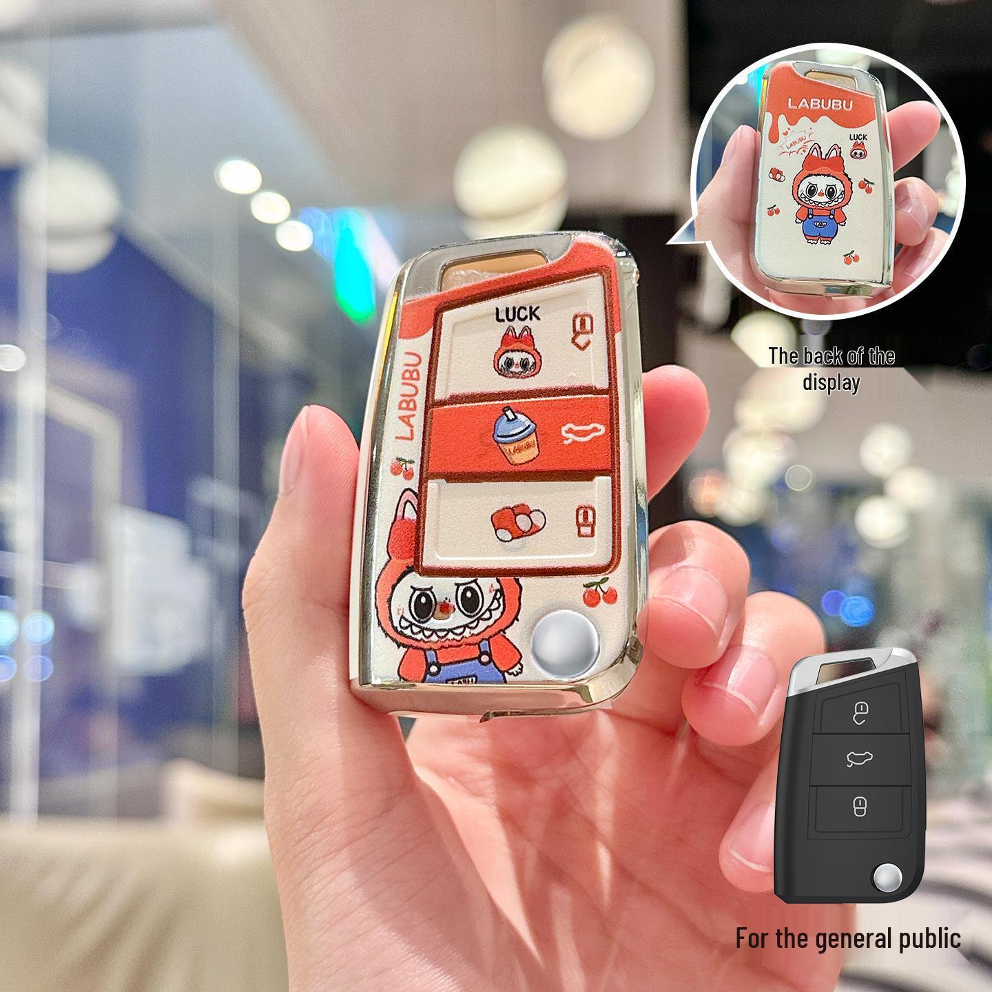 

Cartoon Key Shell for Volkswagen Sagitar, Bora, Magotan, Golf, T-Roc, Tiguan, Passat, Lavida