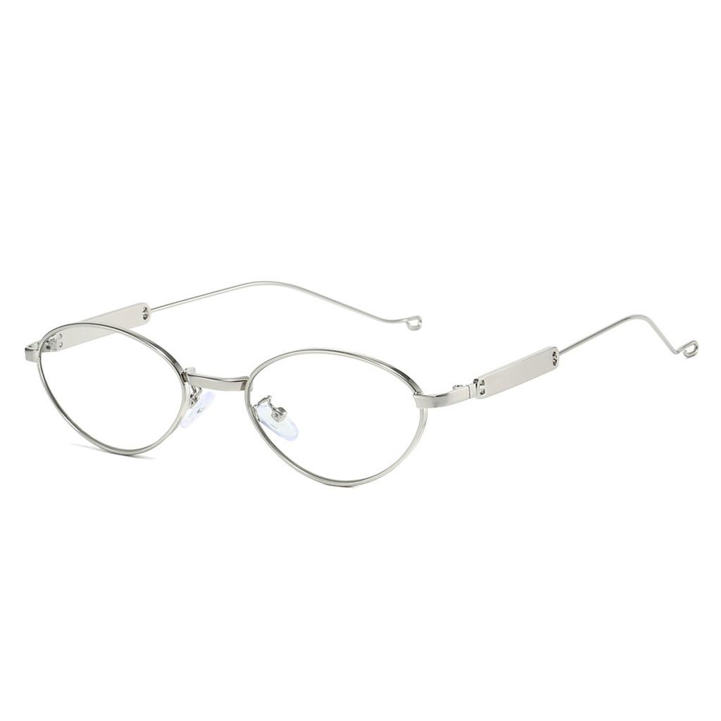Oval Retro Sunglasses Lightweight Small Frame Metal Sun glasses Metal Frame Eyeglasses Water-Resistant Fashion Outfit Cycling
