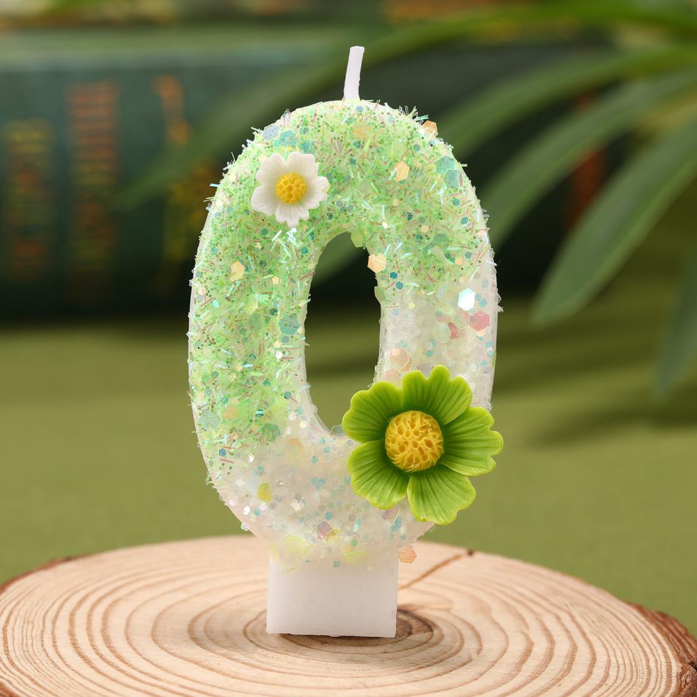 Forest Daisy Number Candles - First Birthday Cake Decorations