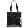 Anagram Tote Bag Black Enamel Women Used
