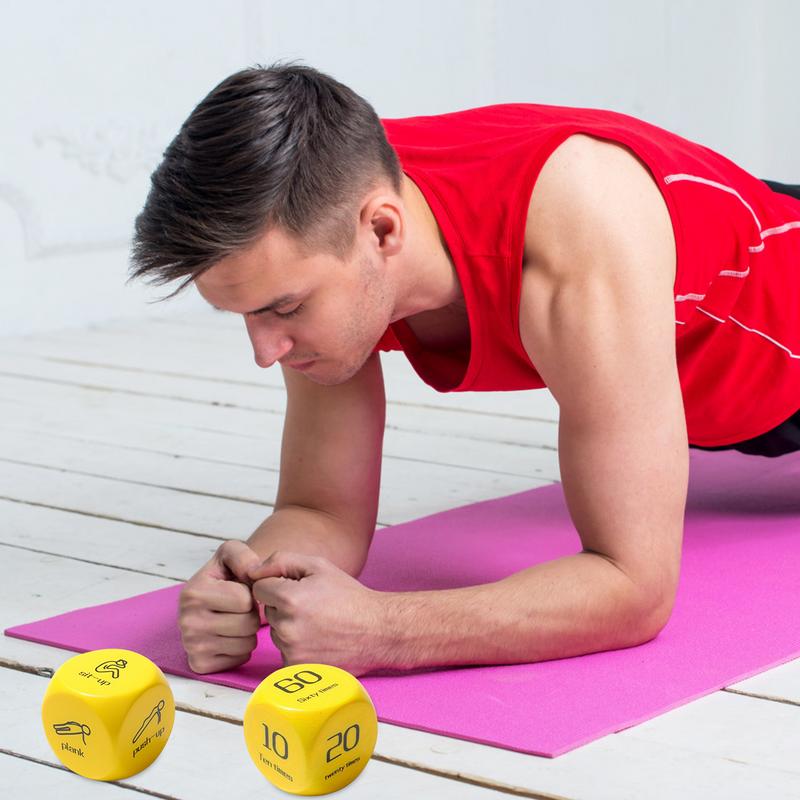 Fitness Tränings Tärningar Rolig Träning 6-sidig Tärning Tydlig Text Motiverande Tillbehör För Gym Hem Utomhus Sovsal
