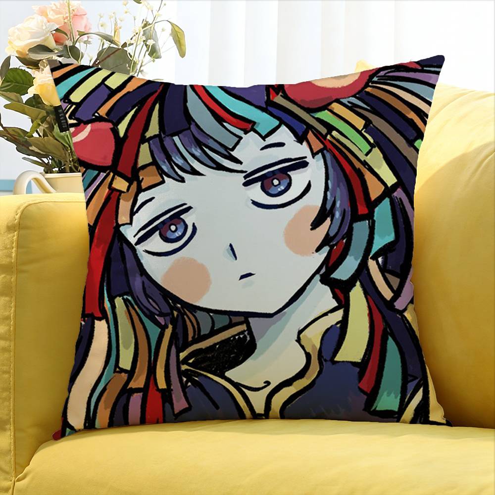 Kikuo Cute Cartoon World Various Sizes Square Pillow Case For Car Home Bedchamber Decor