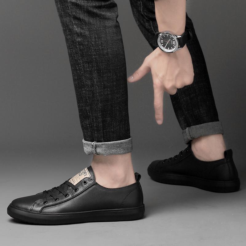 Vysoce kvalitní pánské skate boty 2024 Nové šněrovací pánské boty Pravá kůže Pánské ležérní boty Univerzální venkovní pánské tenisky