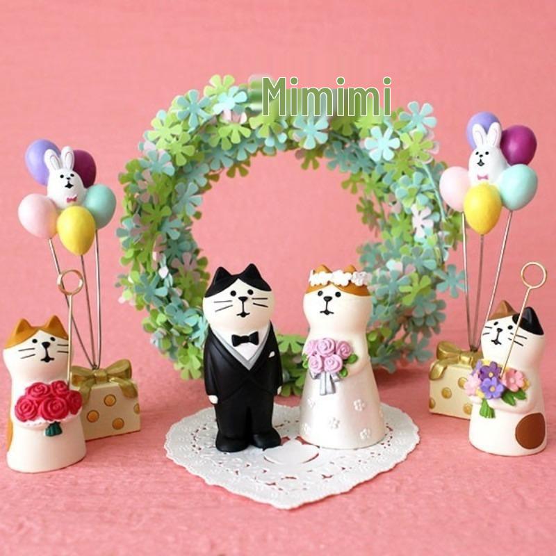 Japanese Zakka Ornaments: Couple Wedding Cake Decorations & Crafts