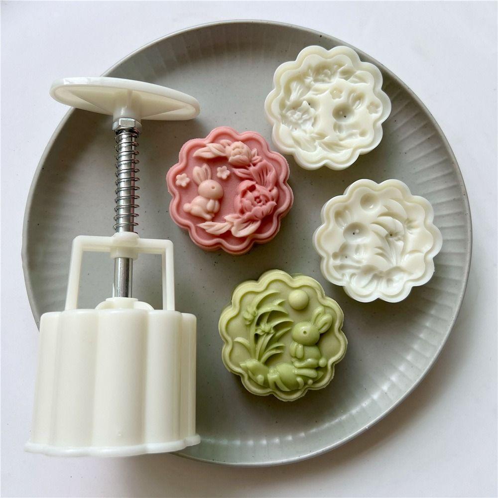 Plastic Mooncake Molds Teapot Shape Pastry Mold Hand Press Mould  Mid-Autumn Festival
