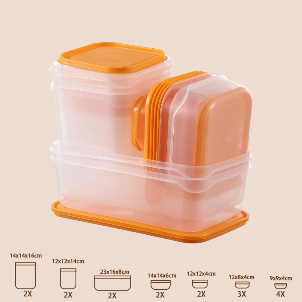 17Pcs/Set Plastic Fresh Keeping Box with Lid Airtight Container Meal Prep Container Dishwasher