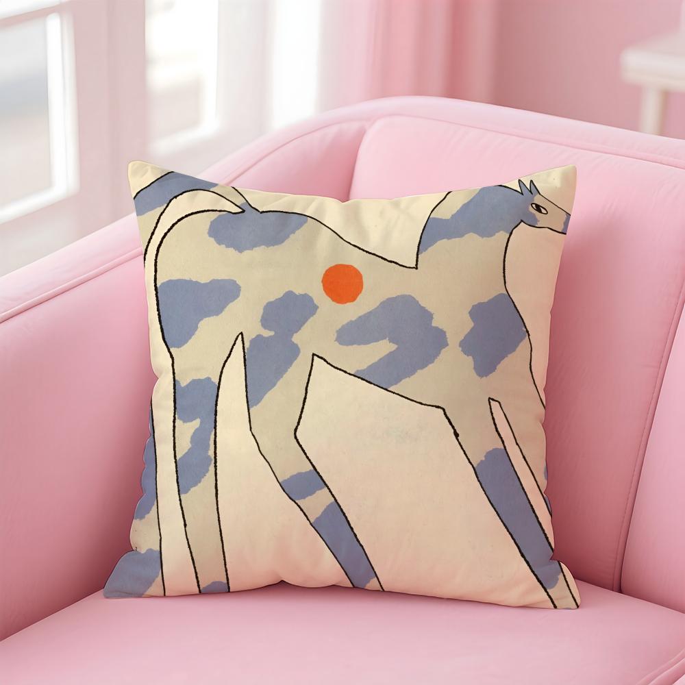 Vantage Abstract Anime Cute Pet Cat Dog Cushion Cover Pillow Case Soft Friendly Fabric Concealed Zipper