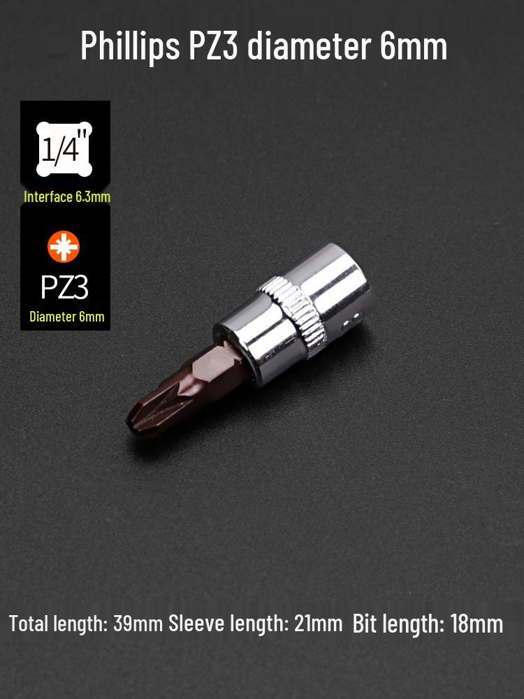 Compact Hex Torx Socket & Phillips Screwdriver Set, T30 Flower Bit