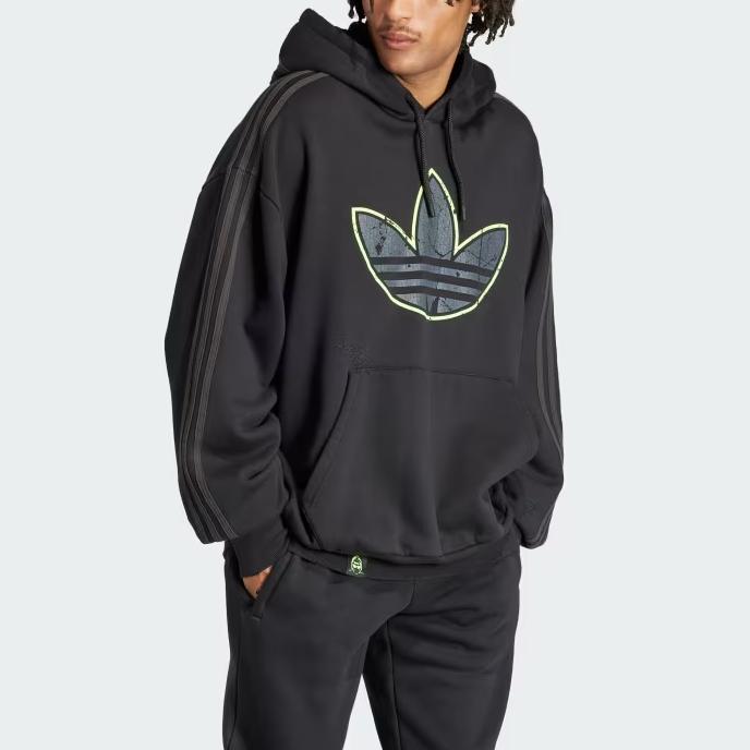 adidas Originals X Youth of Paris Pullover Hooded Sweatshirt Carbon Black IU3310