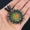 Unakite Gemstone Handmade Copper Wire Wrap Jewelry Gorgeous Pendant For Wedding Gift