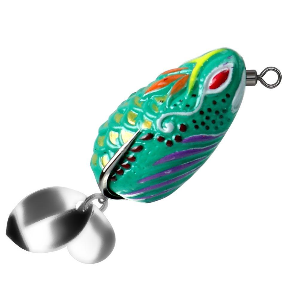 5.7g Soft Frog Lure Metal Spoon Mini Soft Lure Snakehead Fishing Wobbler Bass Fishing