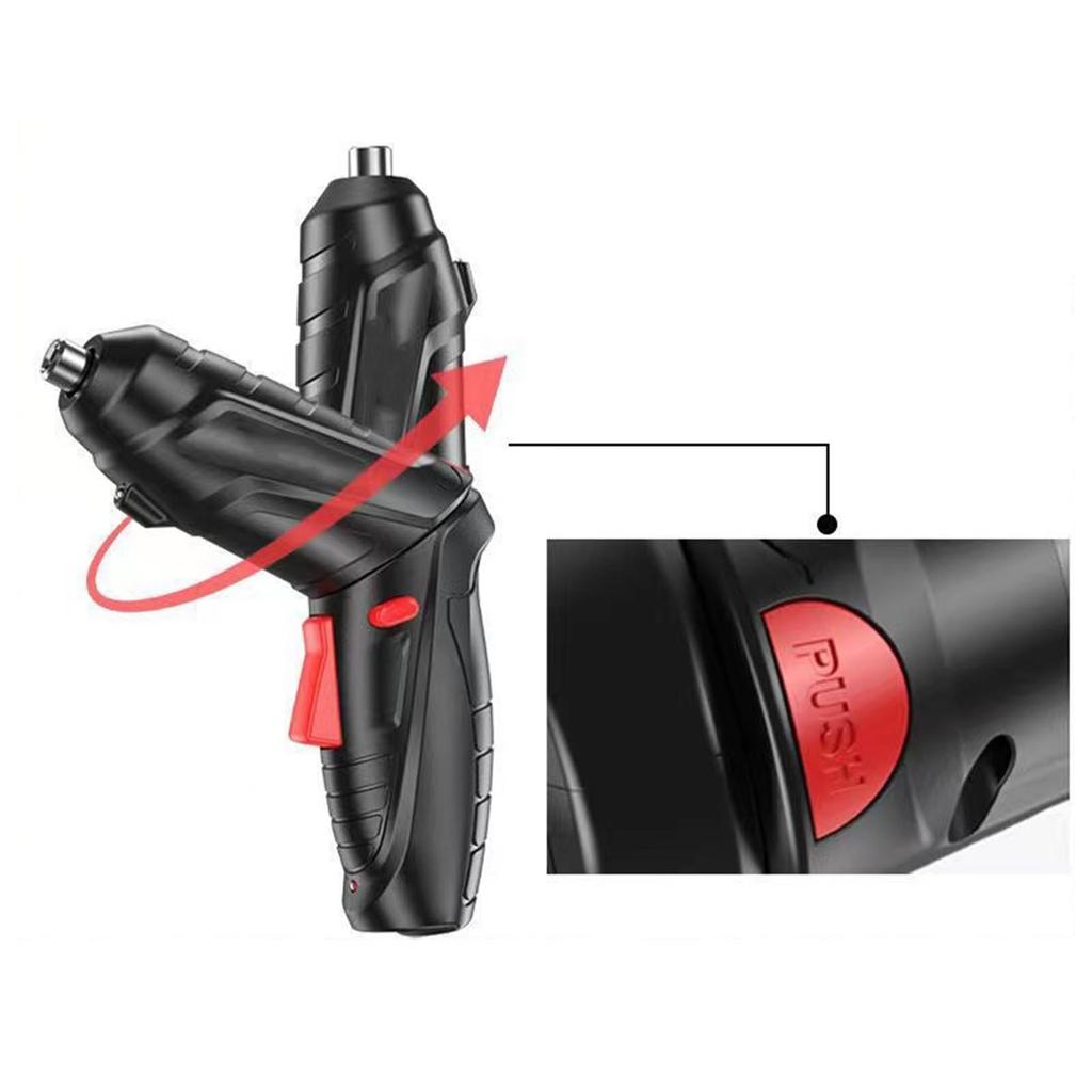 Electric Screwdriver Kit Lightweight Rechargeable Screwdriver with Long and Short Bits for Home