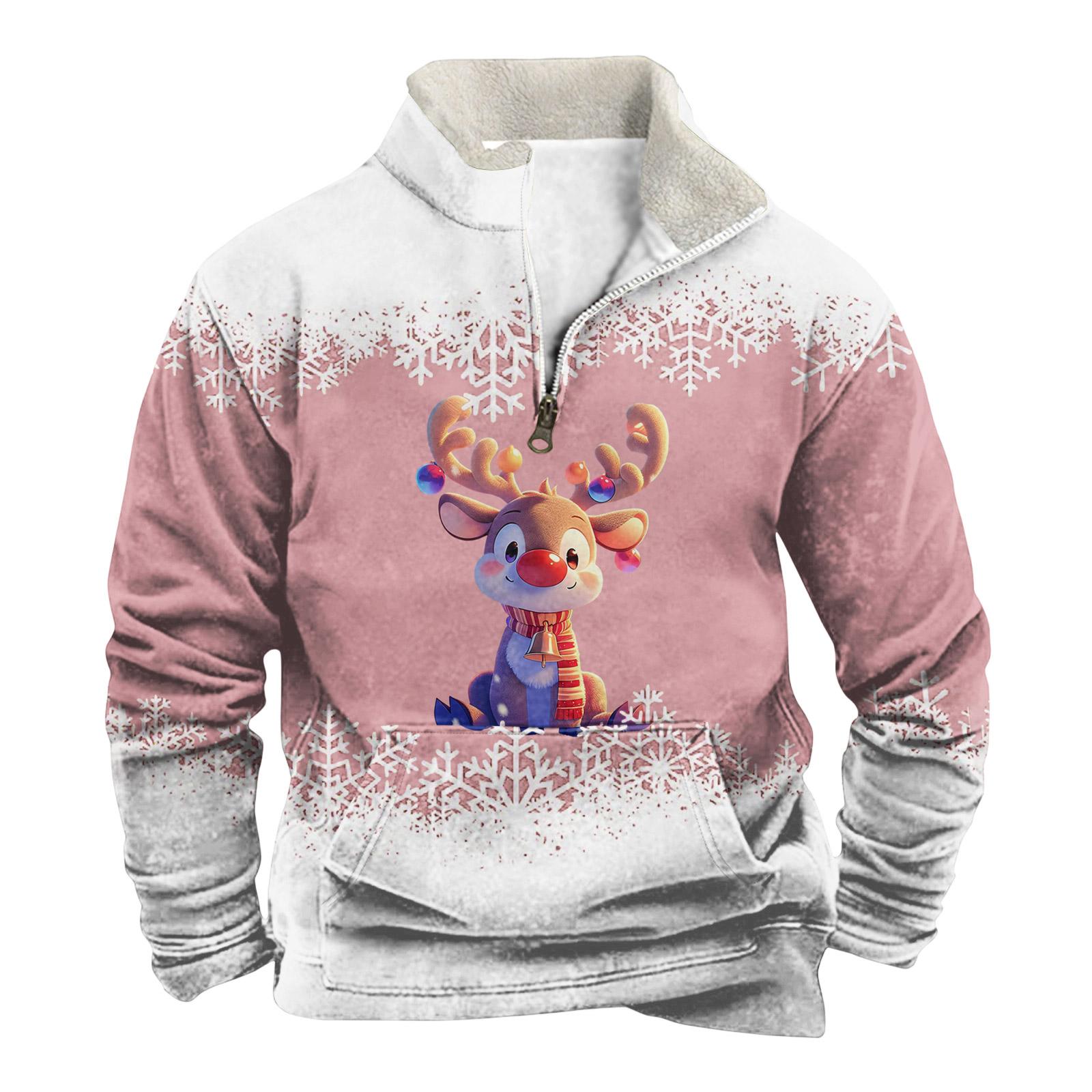 

Весенняя и мужская толстовка с воротником-стойкой — это повседневные свитера для активного отдыха, топы XXL розовый