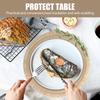 Set of 4 Braided Cotton Placemats with Coasters Washable Heat Resistant Mats Boho Woven Table Mats for Christmas Dining Table