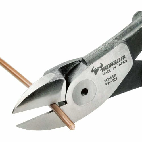 Tsunoda Electrician's Power Nippers, Heavy-Duty Blade, 160mm, with Crimping Function, PW-322