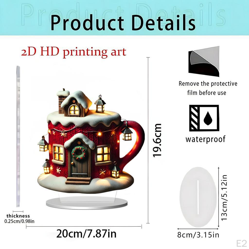 2D Christmas Decoration Souvenir Artwork for Bedroom Living Room Tabletop