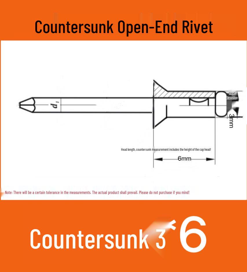 Aluminum Flat Head Iron Core Countersunk Pop Rivets