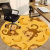 1pc Monkey Bananas Pattern Chair Carpet for Office, Non-slip, Soft and Durable Office Rug, Perfect for Office yy260131055
