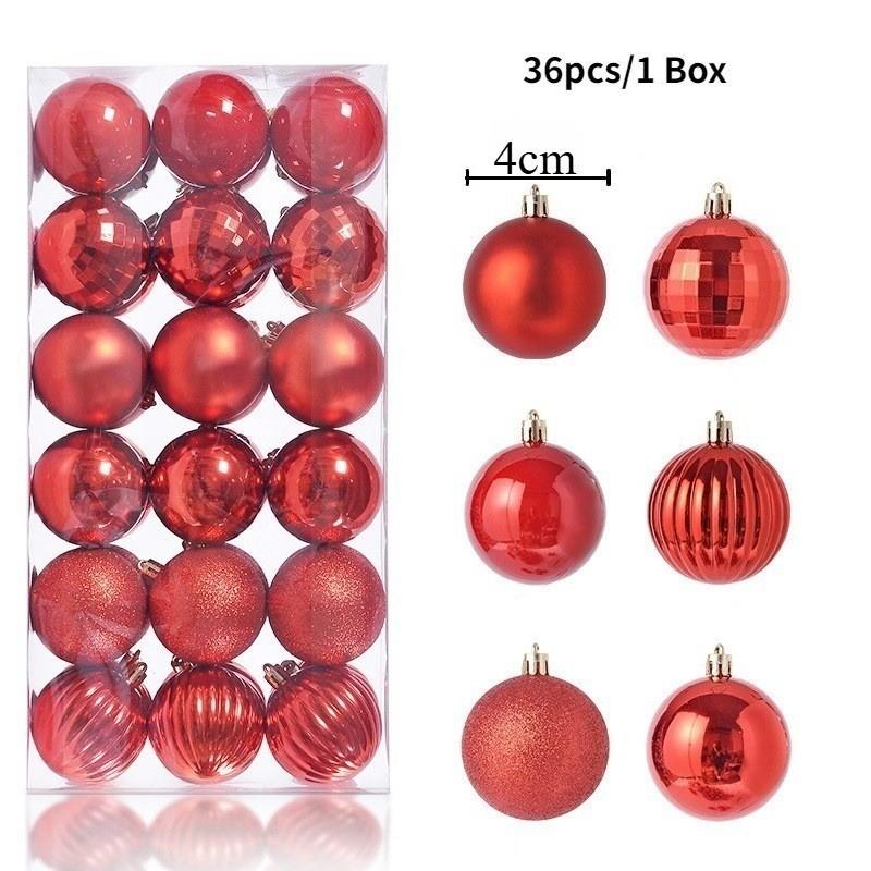 Red Christmas Ball Hanging Christmas Tree Decoration Pendant Candy Cane for Home Decor New Year Xmas DIY Party Supplies Ornament