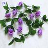 24m Silk Long Rose Fake Flower Ivy Vine Leaf Garland Wedding Party Home Decor