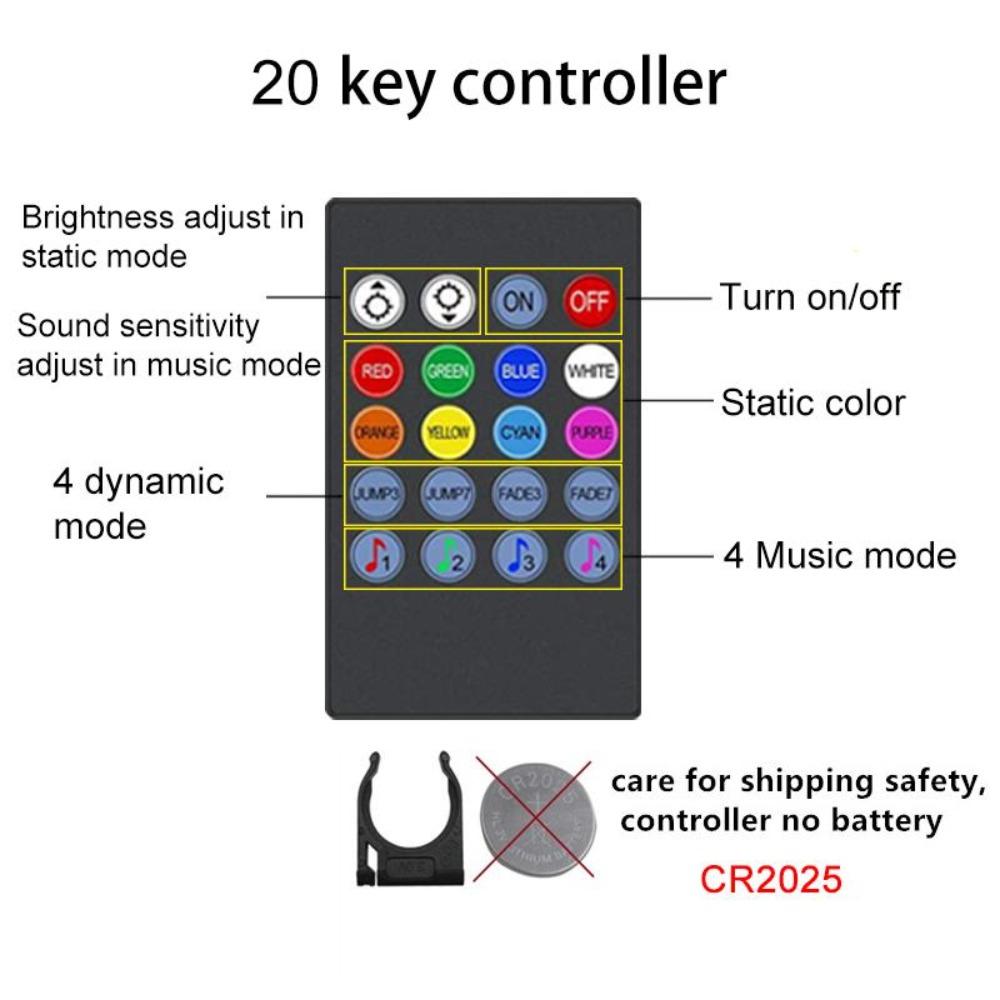 TV Backlight Music Sync USB Powered RGB 5050 LED Strip Light for 15 - 80 Inch TV Mirror PC