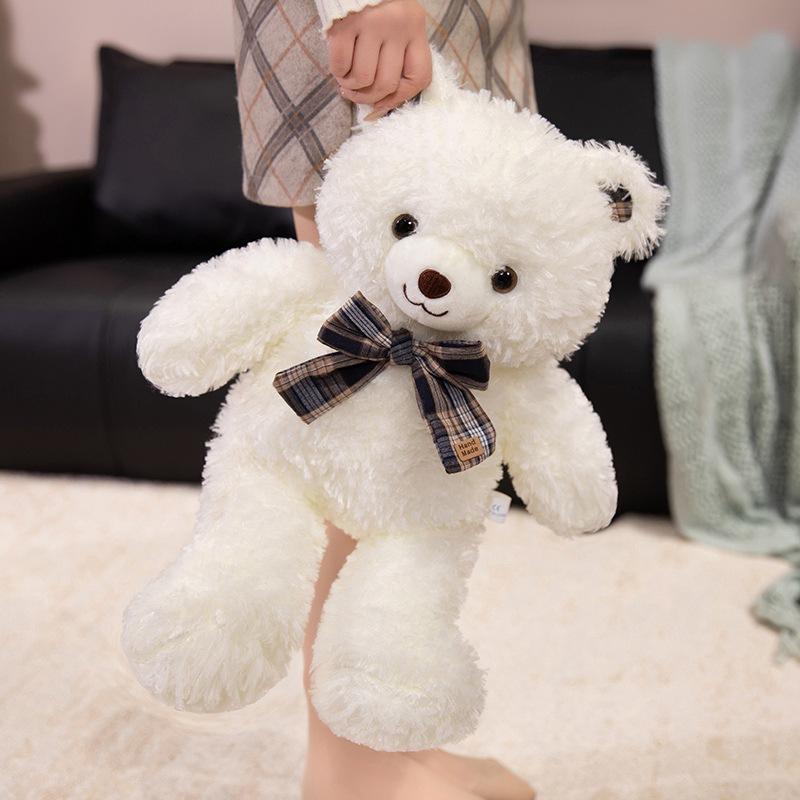 Cute Cute Bow Tie Bear Teddy Bear Doll Plush Toy Hug Bear Children Accompany Soothing Doll