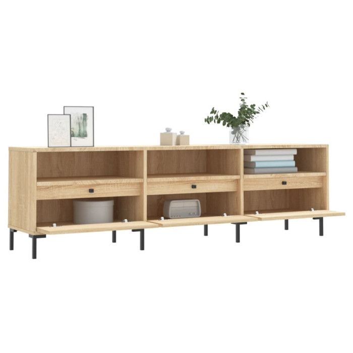 VidaXL TV Cabinet Sonoma Oak 150x30x44.5 Cm Engineered Wood 831287