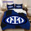 Biancheria da letto con design dello stemma dell'Inter (1 * copripiumino + 2 * federa, senza nucleo) Regalo di compleanno di Natale Set di biancheria da letto morbido e confortevole Biancheria da letto