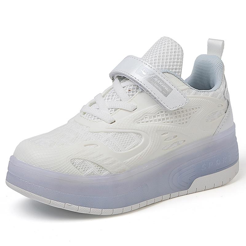 

Детские/мальчики двухколесные съемные плоские перезаряжаемые светодиодные светящиеся кроссовки женские светящиеся кроссовки 40 белый