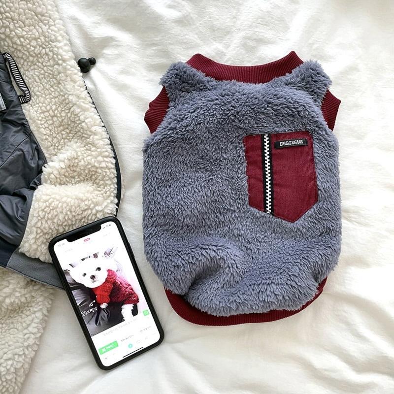 Pet Autumn/Winter Plush Hoodie Teddy Plush Coat Kitten Cat Small Puppy Schnauzer Dog Clothes for Small Dogs Puppy Clothes