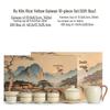 High-End Ru Kiln Ceramic Kung Fu Tea Set - Luxury Gaiwan Teapot, Tray, and Cups for Home.