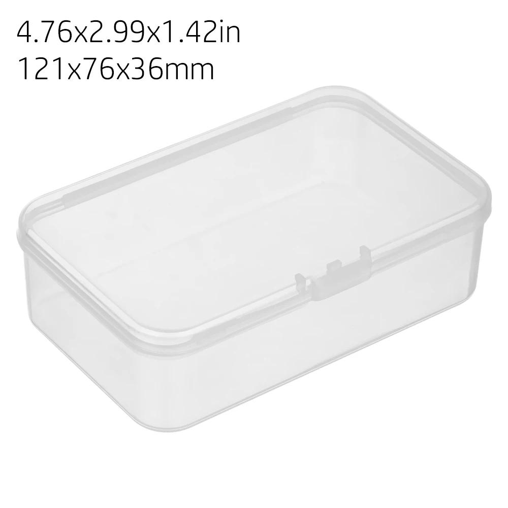 Square Round Plastic Transparent Storage Box Small Items Sundries Organizer Case Jewelry Beads Container Box Tools Accessories